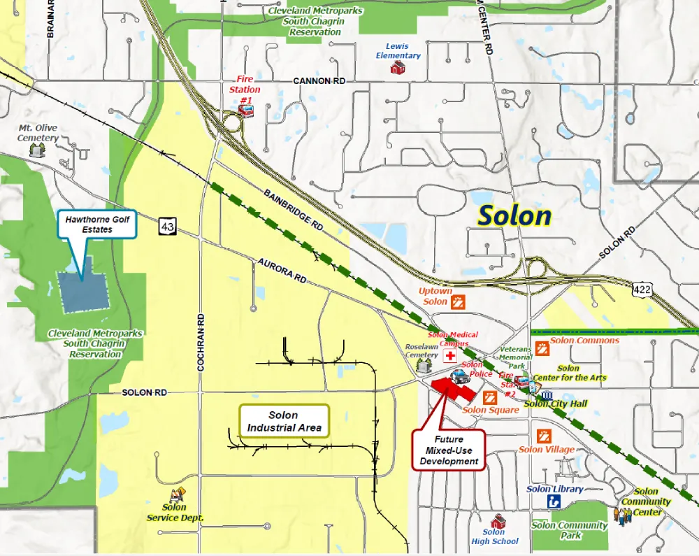 solon city map with HGE